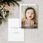 Modern Custom Photo Small Note Baby Shower  Thank You Card