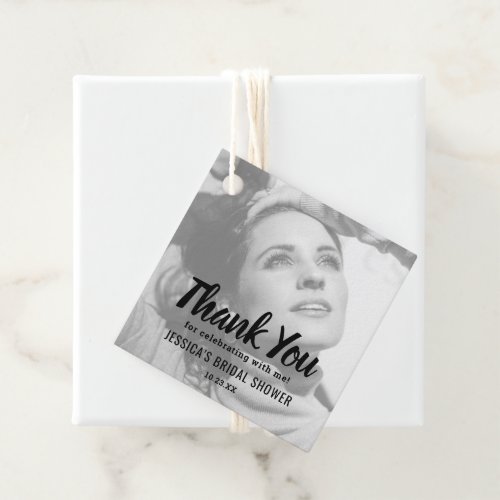 Modern Custom Photo Thank You Favor Tags