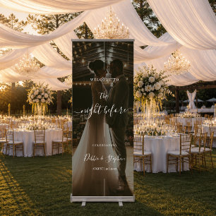 Modern Custom Photo The Night Before   Minimalist Retractable Banner