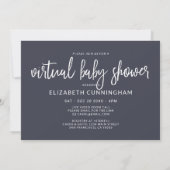 Modern Custom Photo Virtual Baby Shower Invitation (Back)