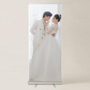 Modern Custom Photo Wedding Shower   Anniversary Retractable Banner