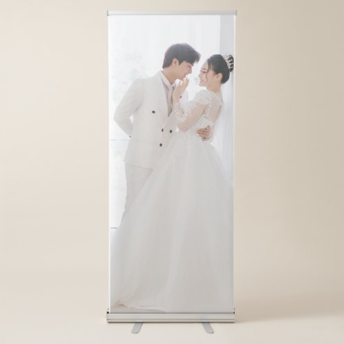 Modern Custom Photo Wedding Shower  Anniversary Retractable Banner
