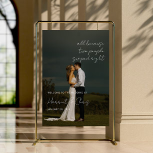 Modern Custom Photo Wedding Welcome Foam Board
