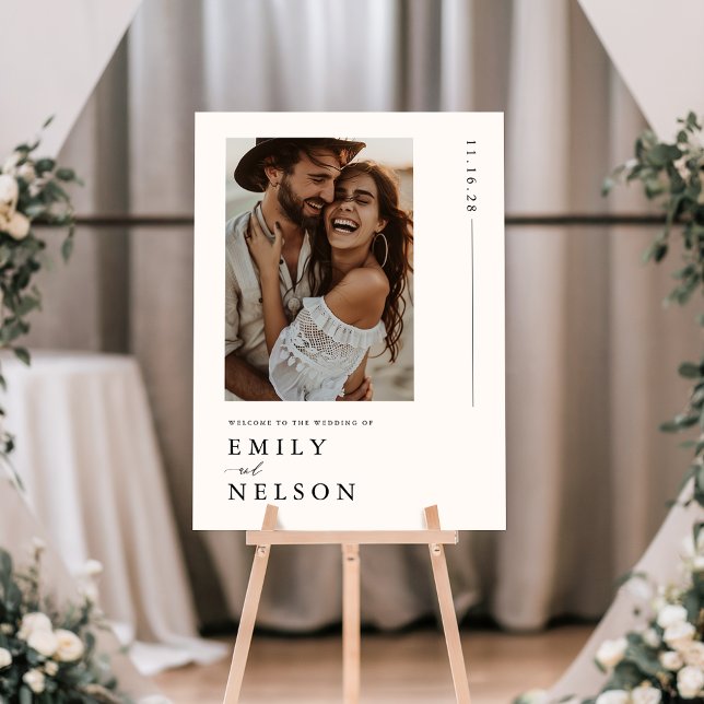 Modern Custom Photo Wedding Welcome Foam Board (Creator Uploaded)