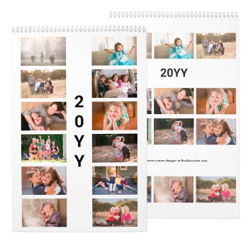 Modern Custom Photo White Cover Calendar by RocklawnArts at Zazzle