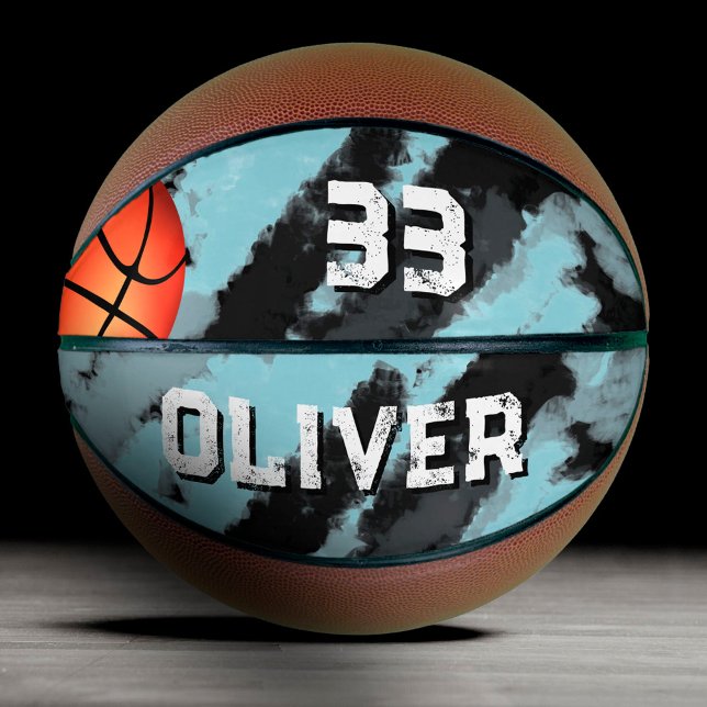 Modern Custom Player Name & Number Keepsake Basketball (Creator Uploaded)