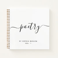 Modern Custom Poetry Minimalist Calligraphy Notebook