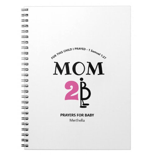 Modern Custom Prayers For Baby Notebook