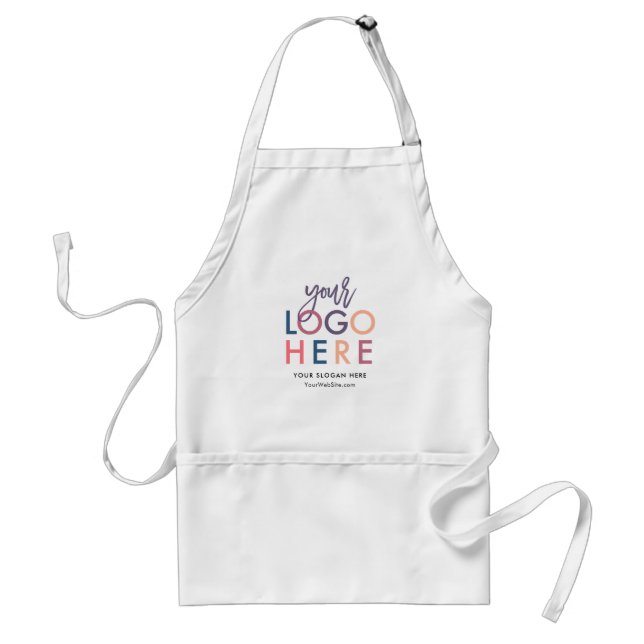 Modern Custom Promotional Business Logo Website Adult Apron (Front)