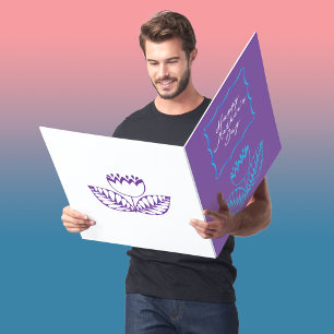 Modern Custom Purple Mother’s Day Big Card