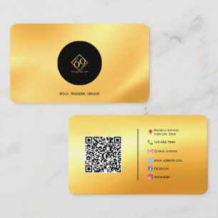 Modern Custom QR Code Business Card with Logo