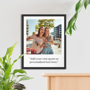 Modern Custom Quote Photo Poster