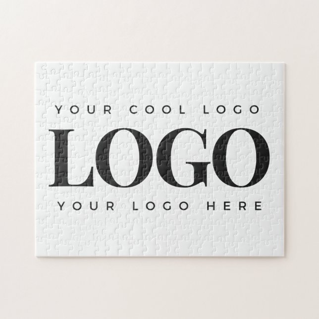 Modern Custom Rectangle Business Logo Company Jigsaw Puzzle (Horizontal)