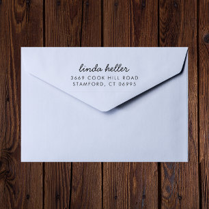 Modern Custom Return Address Name Self-Inking Rubber Stamp