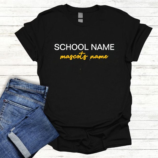 Modern Custom School Team Mascot Spirit Gift Tri-Blend Shirt (Creator Uploaded)
