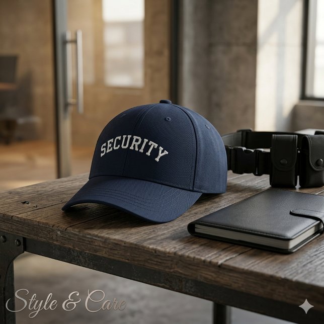 Modern Custom SECURITY Text Embroidered Baseball Cap (Modern Custom SECURITY Text Embroidered Baseball Cap)