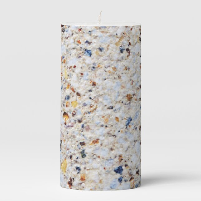  modern custom stone marble pillar candle (Front)