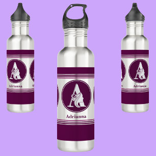 Modern Custom Stylish Name Monogram Letter ( A ) Stainless Steel Water Bottle