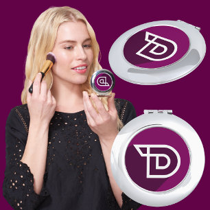 Modern Custom Stylish Name Monogram Letter ( D ) Compact Mirror