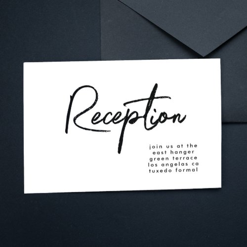 Modern Custom Stylish Wedding Reception Invitation