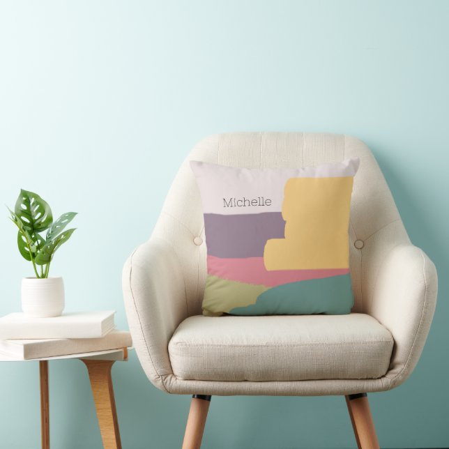 Modern Custom Summer Colours Splash Throw Pillow (Chair)