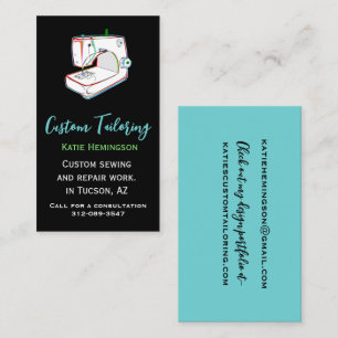 Modern Custom Tailoring Business Card