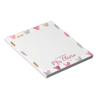 Modern Custom Teacher Desk Notepad