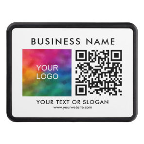 Modern Custom Template Business Logo QR Code Hitch Cover