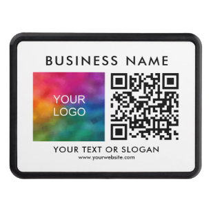 Modern Custom Template Business Logo QR Code Hitch Cover