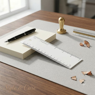 Modern Custom Text 6 Inch White Measuring Ruler
