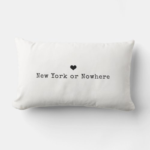 Modern Custom Text Add Your Favorite City State Lumbar Pillow