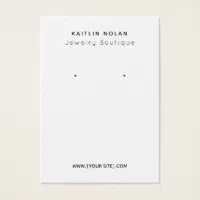 Modern Custom Text Earring Display Cards