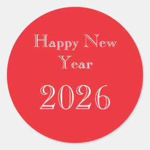 Modern Custom Text Happy New Years Classic Round Sticker