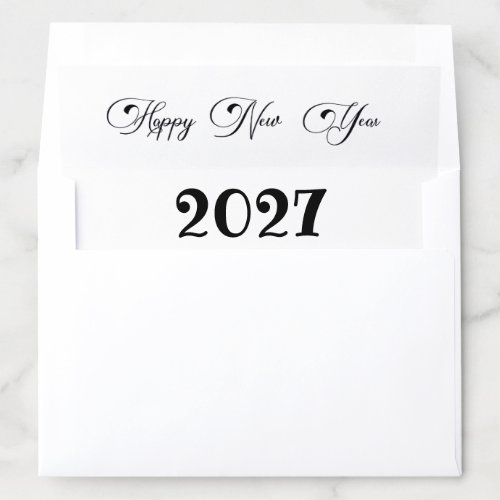 Modern Custom Text Happy New Years Envelope Liner