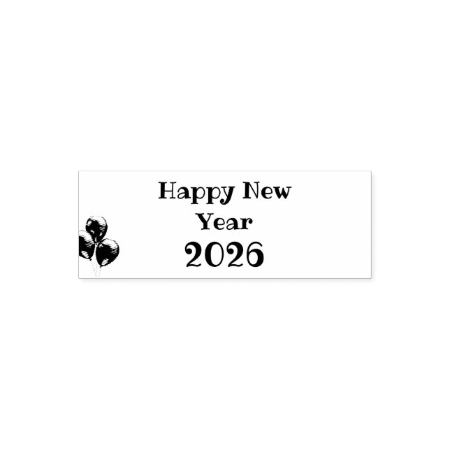 Modern Custom Text Happy New Years Self-inking Stamp (Design)