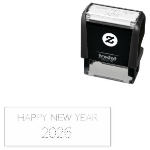 Modern Custom Text Happy New Years Self-inking Stamp