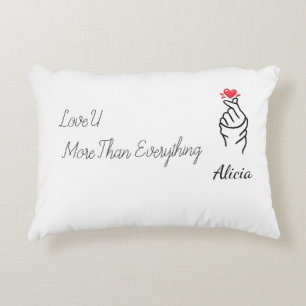 Modern Custom Text Personalized Accent Pillow
