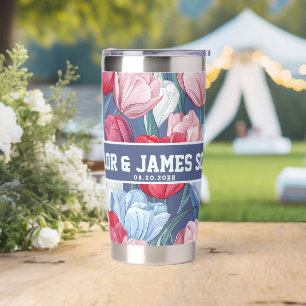 Modern Custom Tulip Travel Mug For Bridesmaid Gift Insulated Tumbler