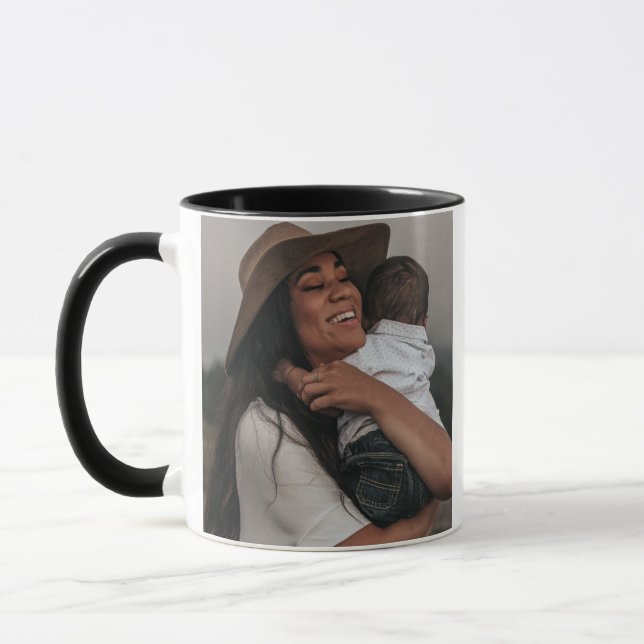 Modern Custom Two Full Photo Mug (Left)