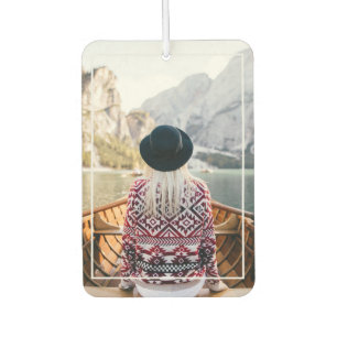Modern Custom Two Photo Simple Frame Air Freshener