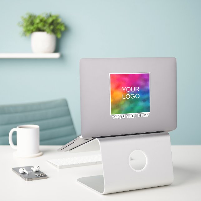 Modern Custom Upload Business Logo Here Laptop Sticker