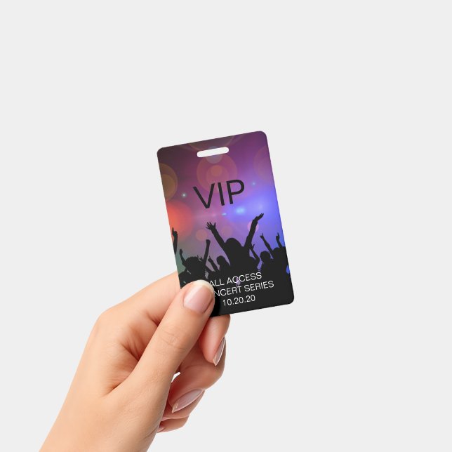 Modern Custom VIP All Access Concert Pass Badge | Zazzle