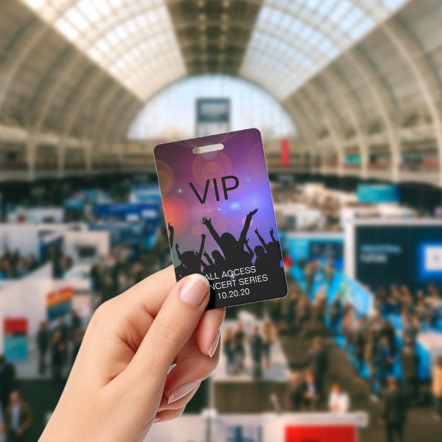 Modern Custom VIP All Access Concert Pass Badge | Zazzle