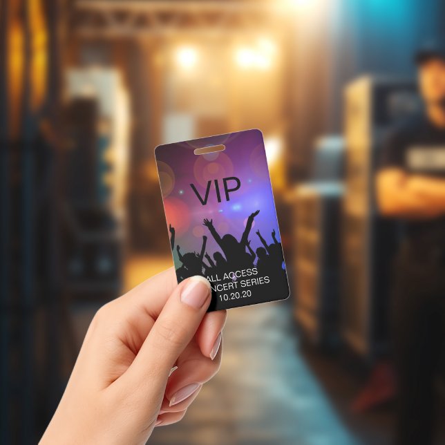 Modern Custom VIP All Access Concert Pass Badge | Zazzle