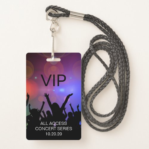 Modern Custom VIP All Access Concert Pass Badge