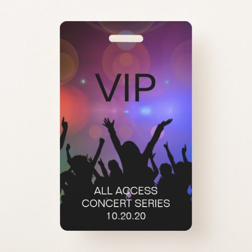 Modern Custom VIP All Access Concert Pass Badge