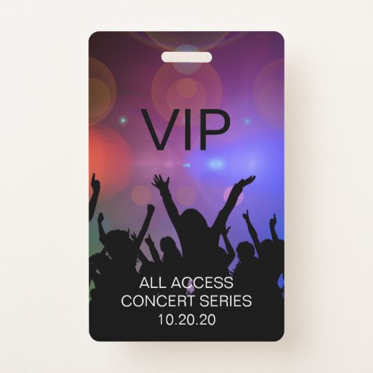 Modern Custom VIP All Access Concert Pass Badge | Zazzle.com