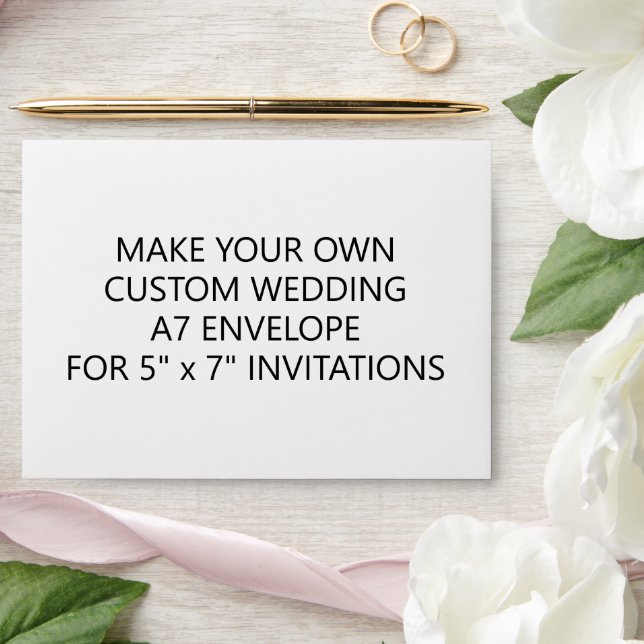 Modern Custom Wedding A7 Envelope For 5x7 Invites (Wedding)