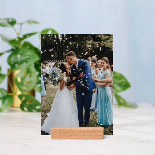 Modern Custom Wedding Family Photo Monogram  Holder