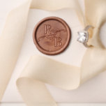 Modern Custom Wedding Hearts Monogram  Wax Seal Stamp<br><div class="desc">A Modern and elegant monogram accented with swirly calligraphy "and" hearts customized with your monogram initials of choice.  The perfect way to accessorize all of your lovely wedding and gift stationery.</div>